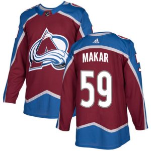 Herren Colorado Avalanche Eishockey Trikot Cale Makar #59 Authentic Burgundy Rot Heim